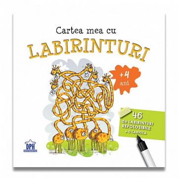 CARTEA MEA CU LABIRINTURI - 46 de labirinturi refolosibile + o carioca (DPH)